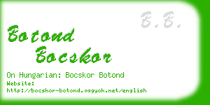 botond bocskor business card